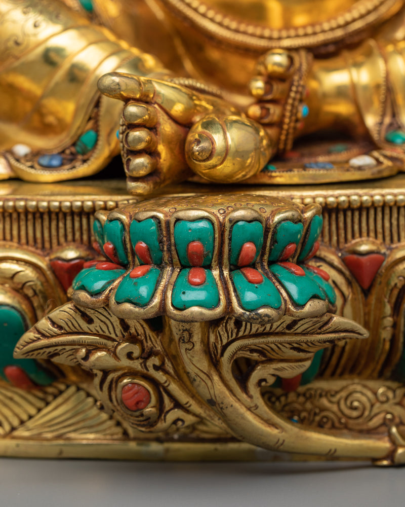 The Yellow Dzambhala Buddha | A Majestic Harbinger of Wealth and Prosperity