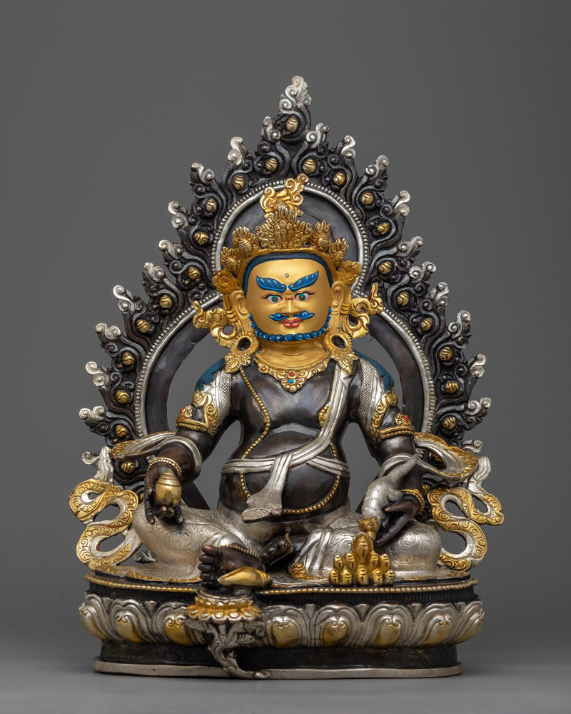 Wealth Deity, Yellow Dzambhala Statue | Handmade in Traditional Nepali Art