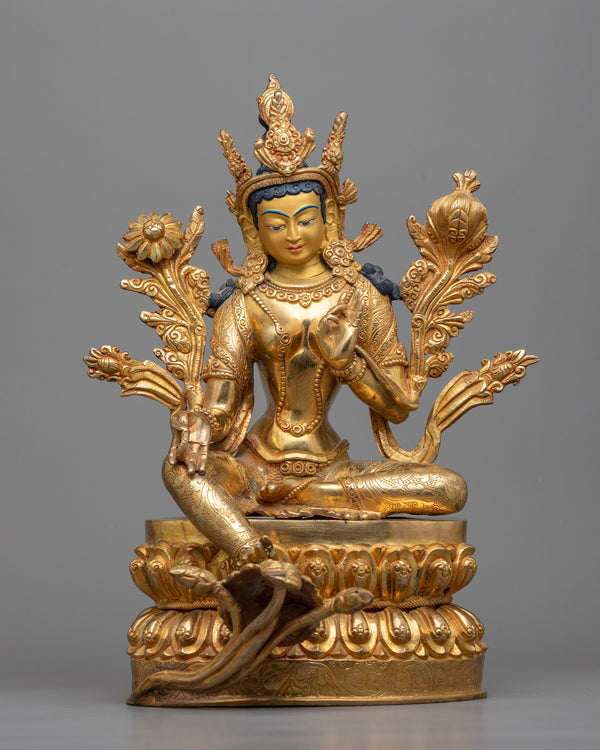 green-tara-sculpture for buddhist altar