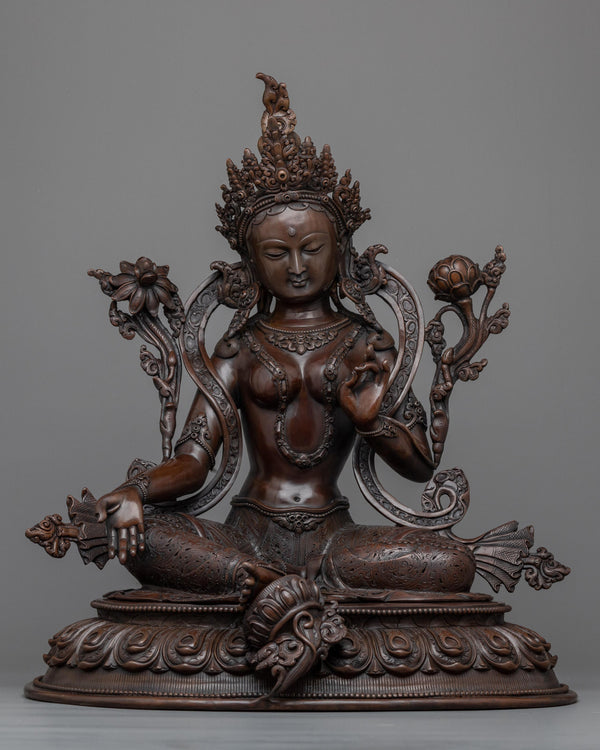 oxidized-green-tara-statue