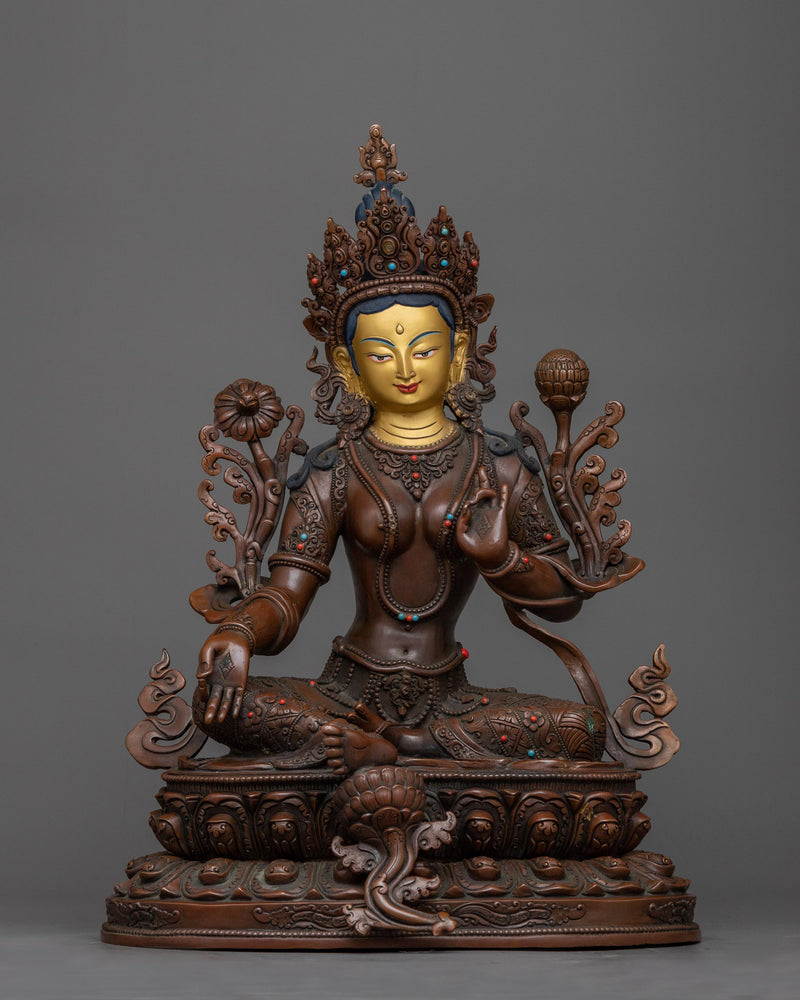 idol of green-tara