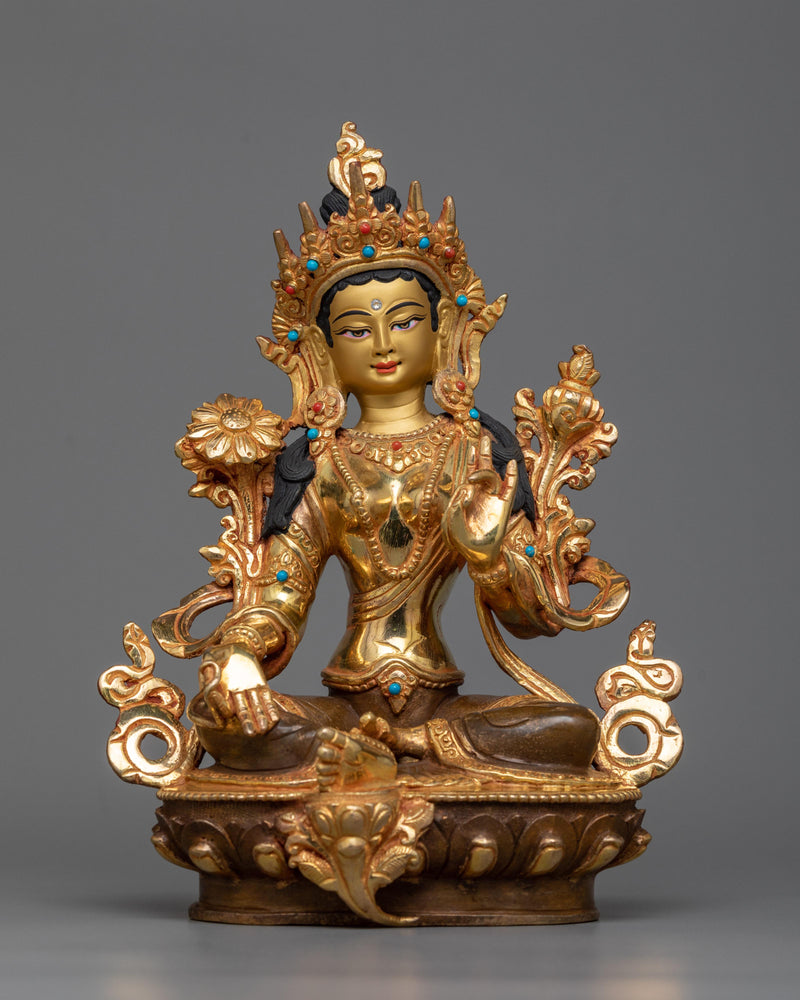 buddhist-green-tara-sculpture-shrine