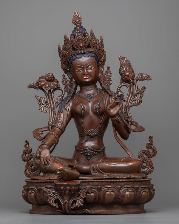 Green Shyamatara Statue | Symbol of Compassion and Protection