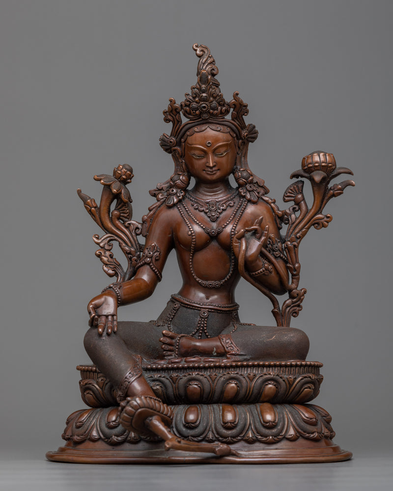 Green Tara 9.8 Inches Statue 