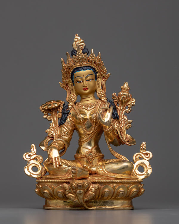 green mantra tara statue