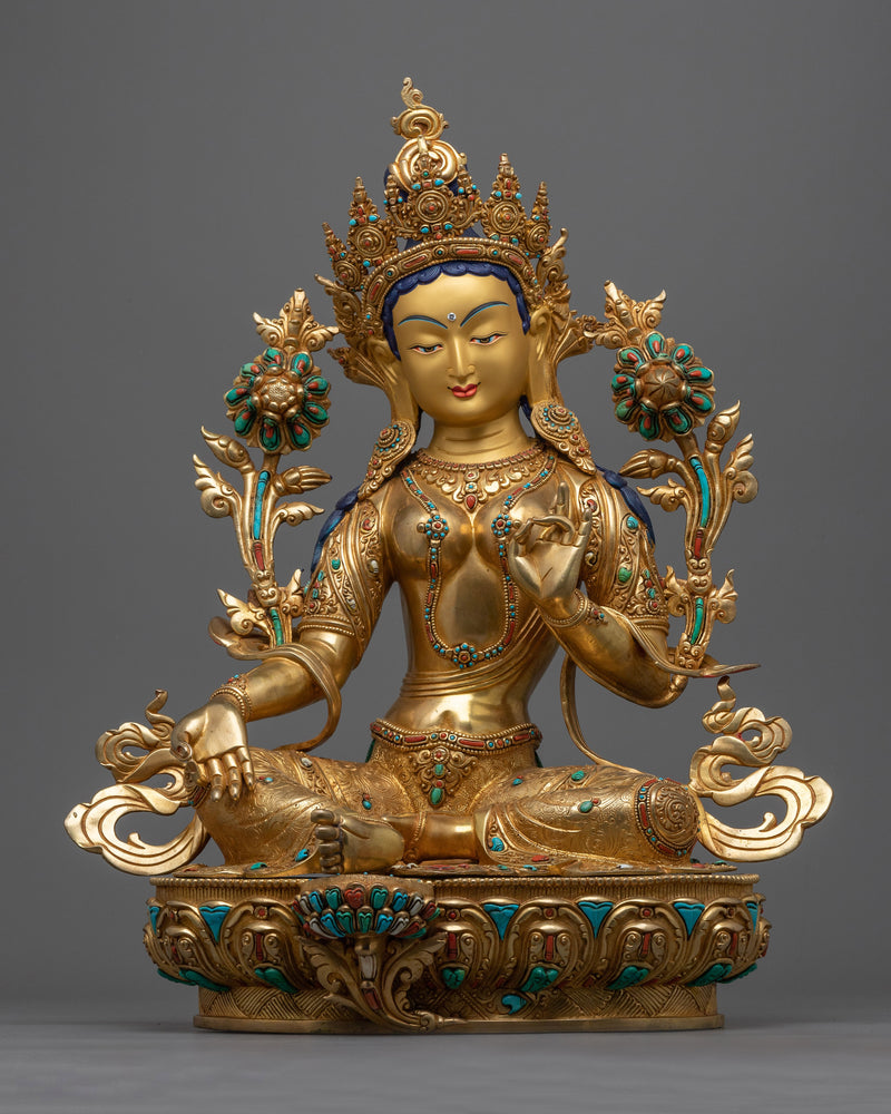 green-tara-hand-carved-sculpture