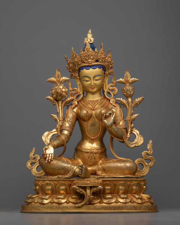 handcrafted-green-tara-statue