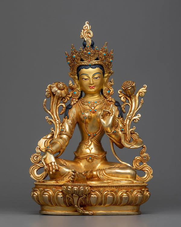 goddess-green-tara-buddhism-statue