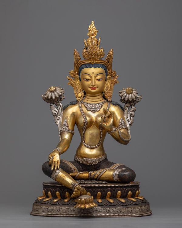 green devi-tara-sculpture