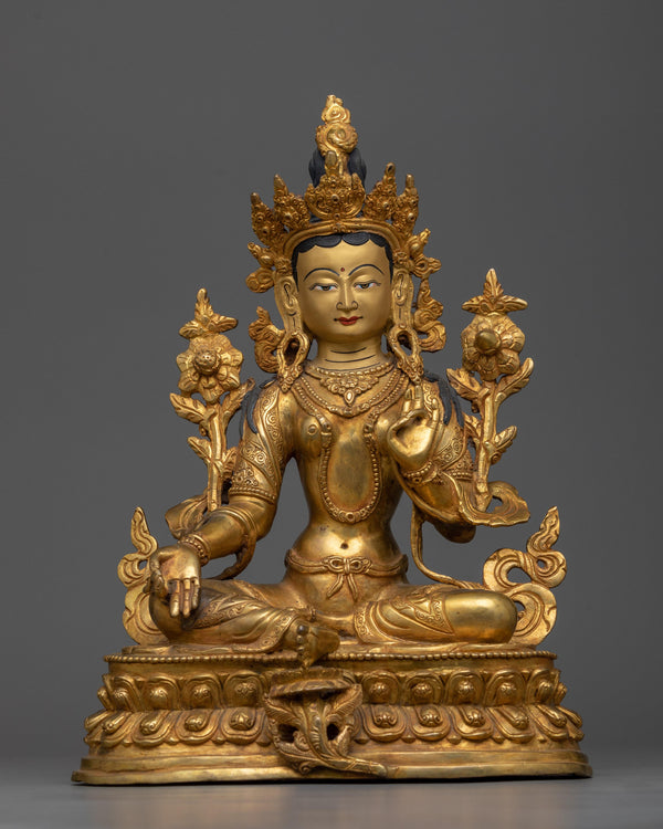 buddhist-green-tara-statue