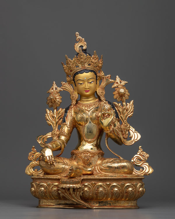 Green Tara Handmade Statue