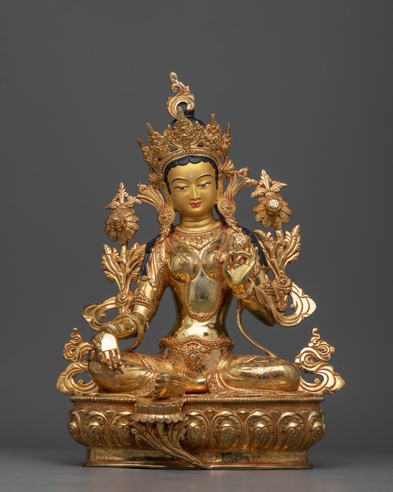 Green Tara Handmade Statue