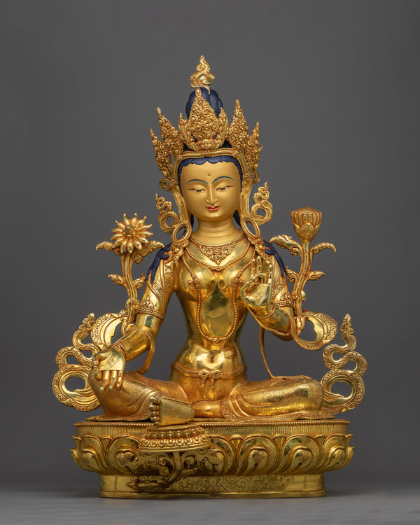 gold-gilded-green-tara-figure