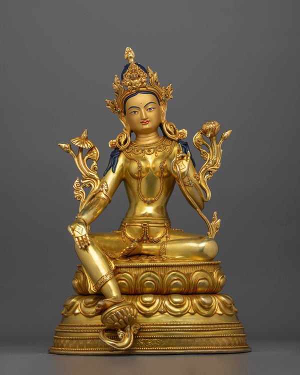 Mother green tara beautiful sculpture