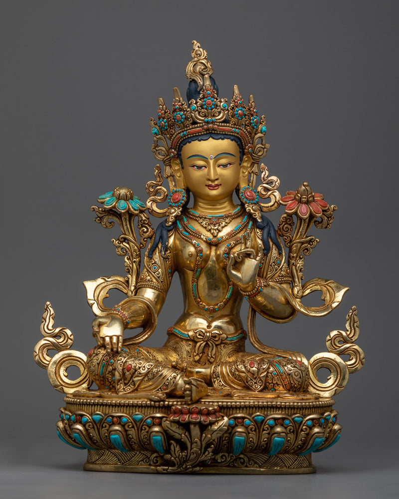 green-tara-copper-statue