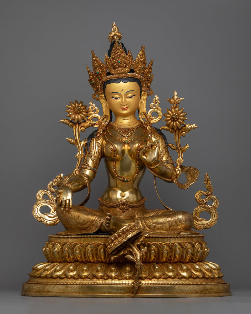 serene green-tara-sculpture