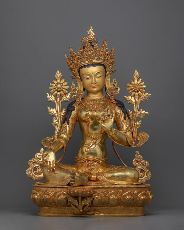 shyama tara gilt statue