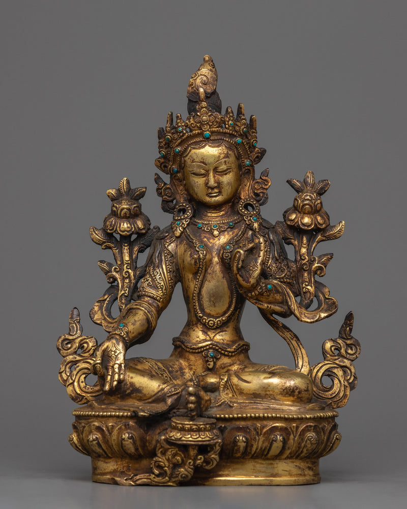 antique-finished-green-tara-statue