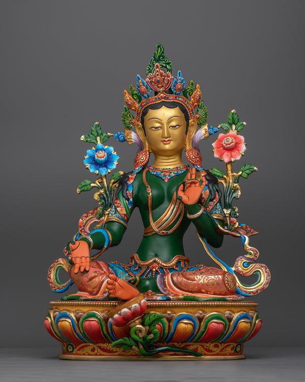 green-tara-colorful-sculpture