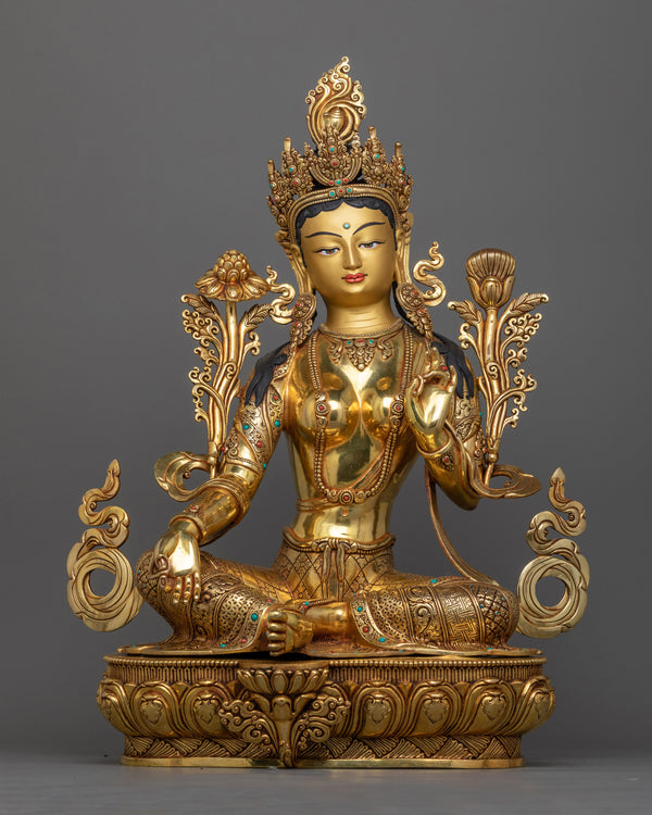 green-tara-sculpture-for-buddhist-altar