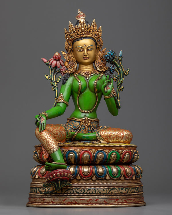 green tara buddha statue gift