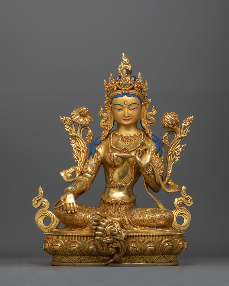 Divine Feminine Energy Green Tara Statue