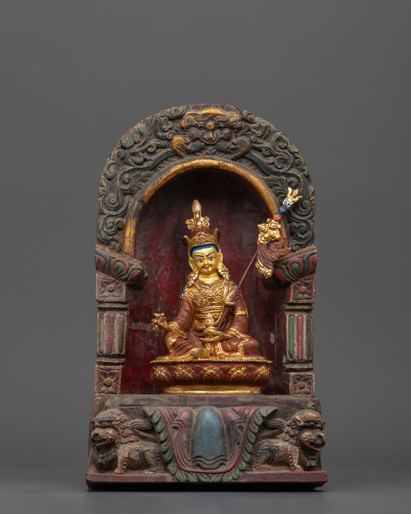 Sacred Guru Rinpoche with Throne