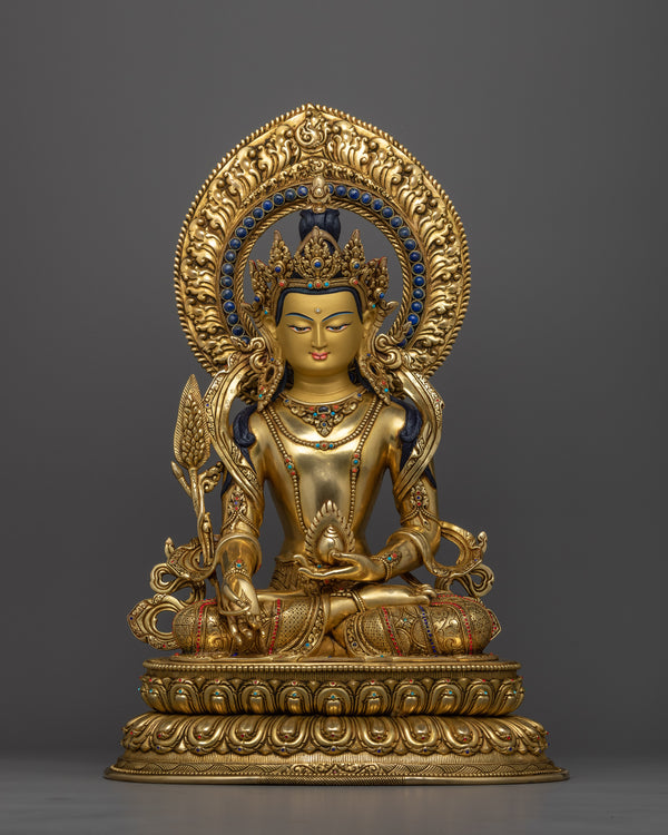 Crowned Kshitigarbha Statue