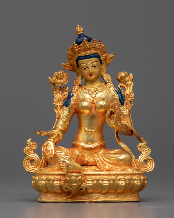 miniature-green-tara statuette