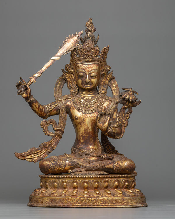 peaceful-manjushri-sculpture