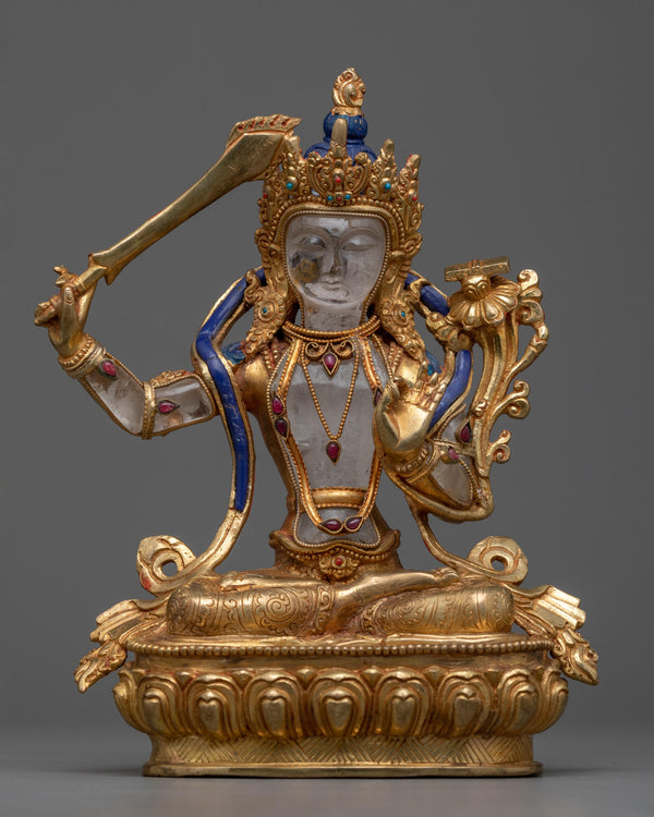 manjushri-crystal statue