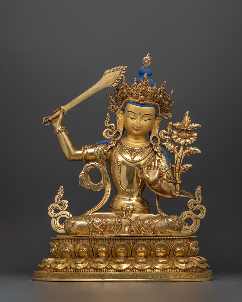 Majestic Manjushri Copper Statue