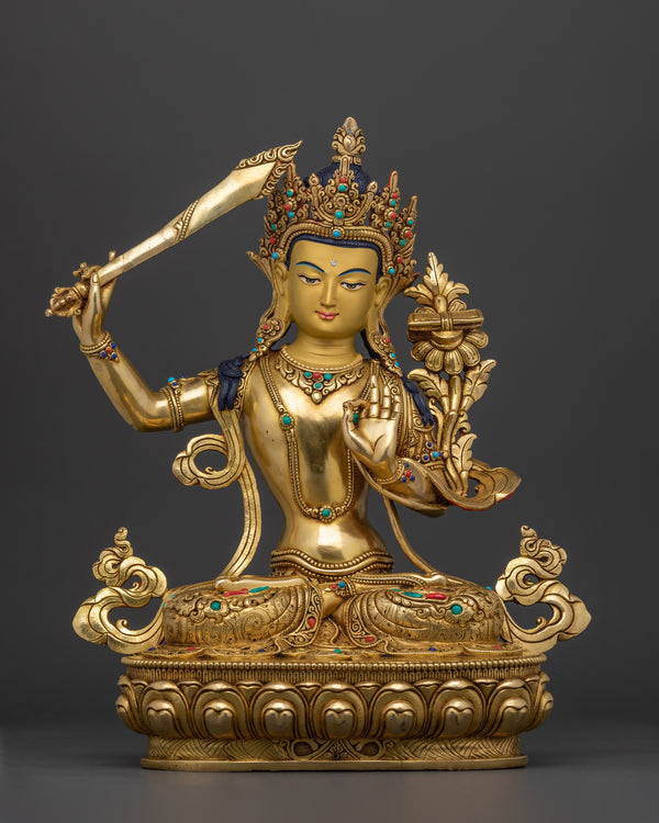 Wisdom Bodhisattva Manjushri Sculpture