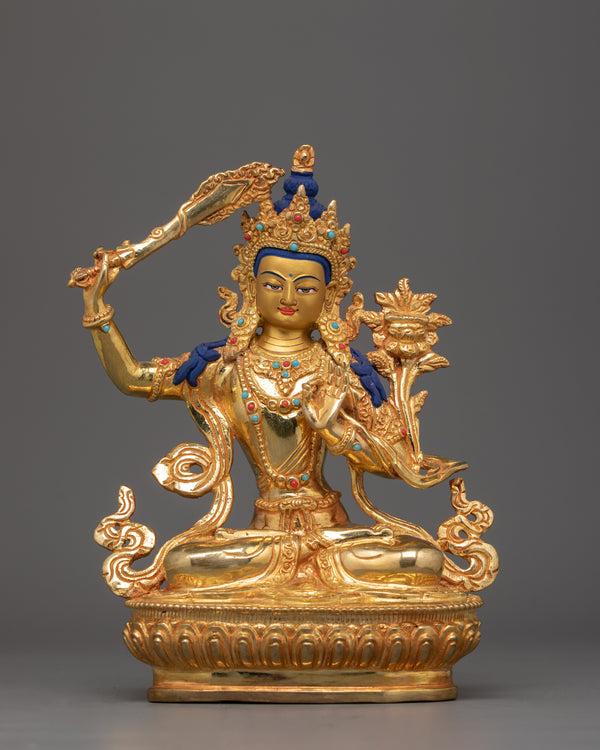 Manjushri Figurine for Altar | Wisdom Buddha