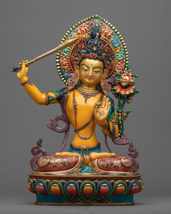 manjushri-painted statue