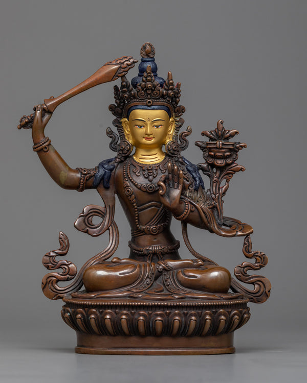 23cm manjushri statue