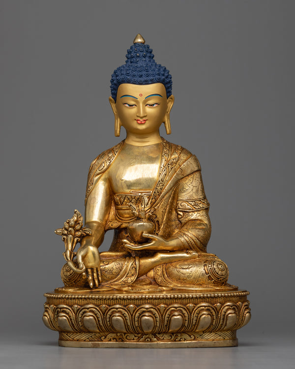 medicine-buddha-gold gilded statue