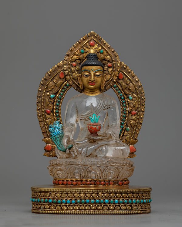 medicine-buddha-crystal statue