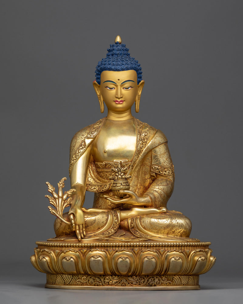 copper sculpture-of-medicine-buddha