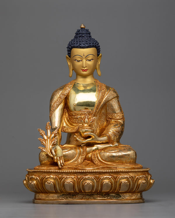 sangay menla gilt statue