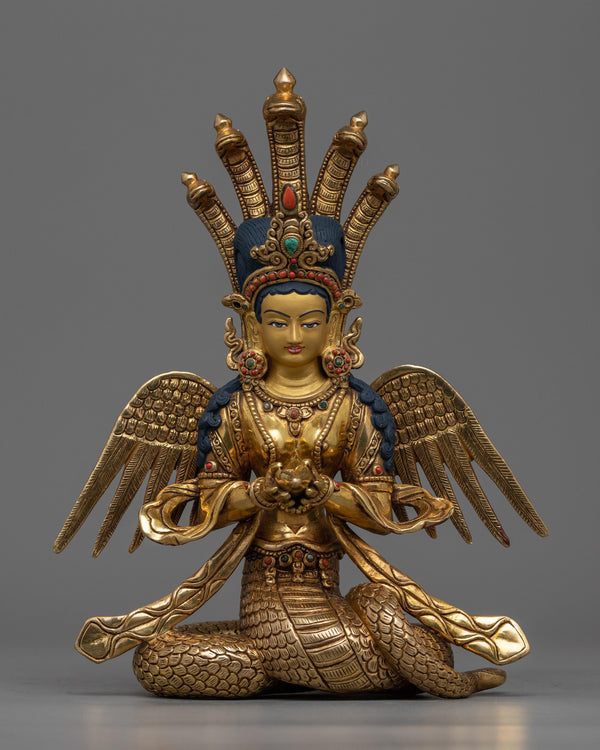 naga-kanya-copper statue 