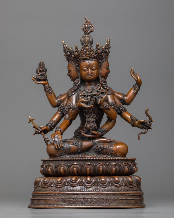 ushnishavijaya-oxidized statue