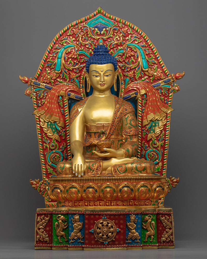 Hand-Carved Fasting Buddha Shakyamuni Statue | Buddhist Statue for Meditation