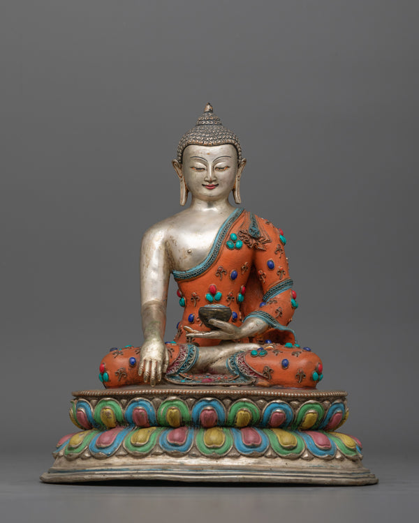 Silver-Plated Shakyamuni Buddha