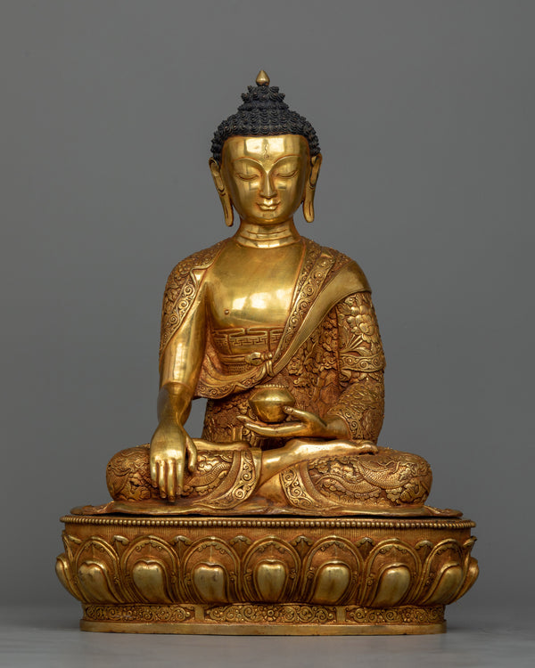 Gilt buddha sculpture