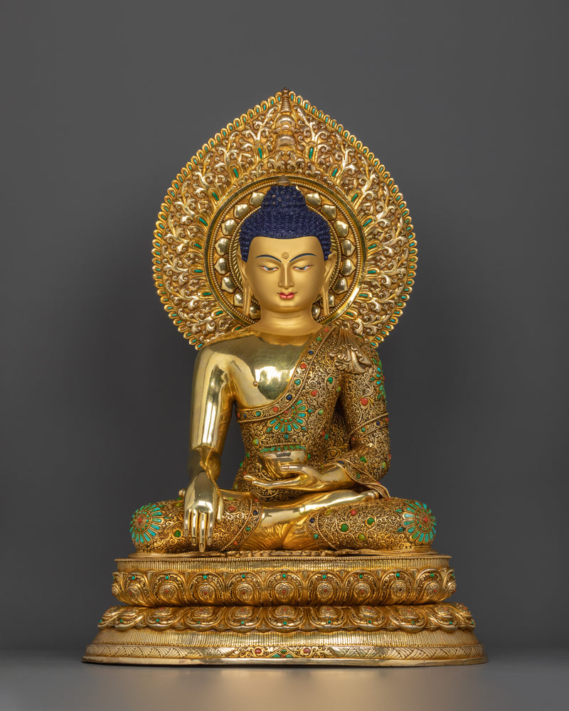 24K Gold Gilded Shakyamuni Buddha