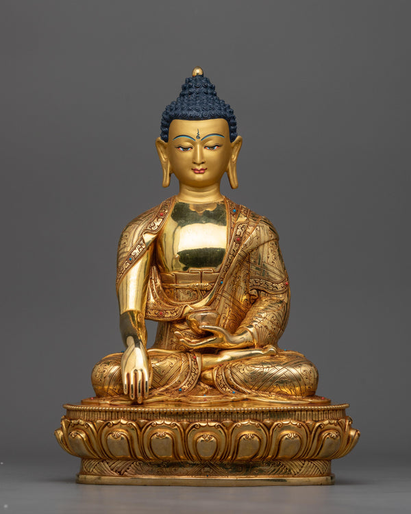 Buddha shakyamuni copper sculpture