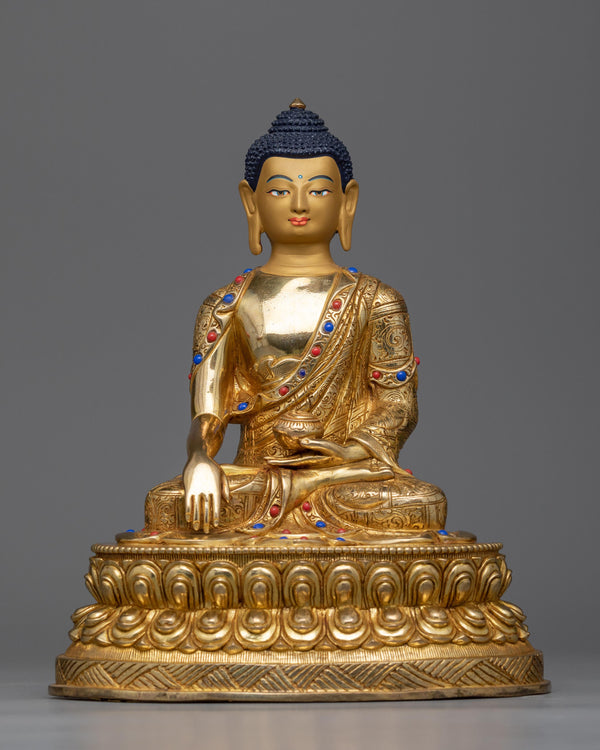 buddha-shakyamuni-gilt-Sculpture