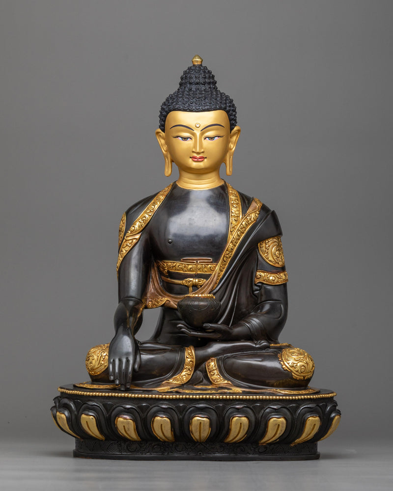 shakyamuni-buddha-black painted statue