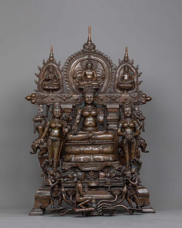 Shyama Tara Oxidized Figurine | Majestic Masterpiece of Devotion